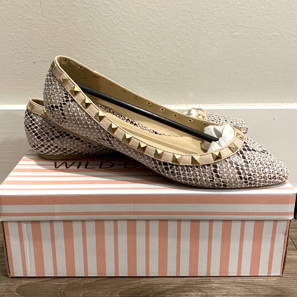 Wild Diva Pippa Snake Print Flats - 6.5